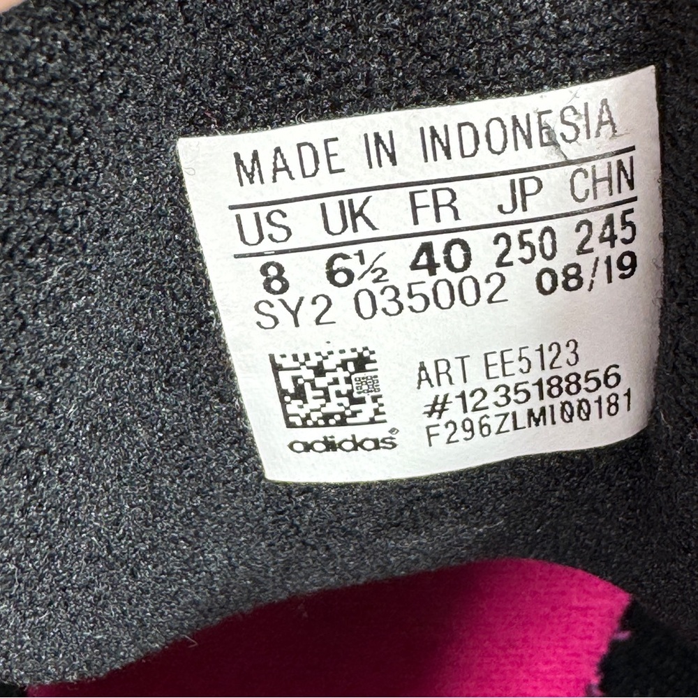 Adidas Originals Falcon‎ Running Shoes Corduroy Leather Black Pink 8 - Picture 10 of 11